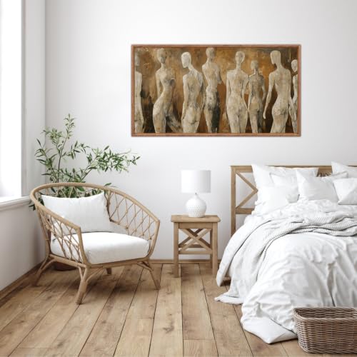 Image of CHDITB 3D Textured Abstract Figure Wall Art, Neutral Human Silhouette Decor