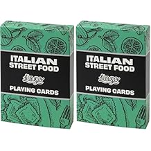 Lingo Italian Street Food Playing Cards | Italian Street Food Recipes & Tips Travel Flashcard Deck Pack of 2