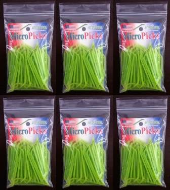 Armonds MicroPicks Plastic Toothpicks, 6 Pouch Bags
