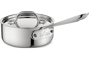 All-Clad D3 3-Ply Stainless Steel 1 Quart Saucepan - Induction Ready