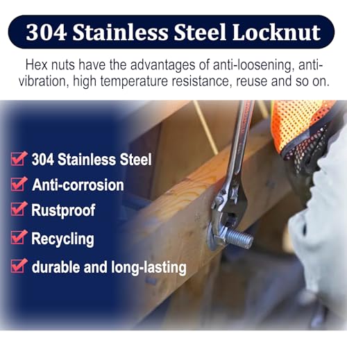 zqz 1434-20 hex nuts130 pack 304 a2-70 stainless steel hardware nutsstandard inch coarse thread nuts