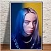 Carsilers Bricolage 5D Diamant Broderie Art Toile Billie Eilish Affiche Chanteur Diamant Peinture Point de Croix mosaïque Pleine Strass Nouvel an,80x105cm