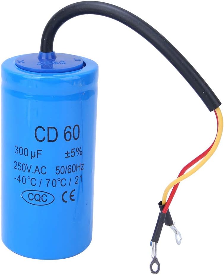 Start Capacitor, CD60 250V AC 300uf Switching Capacitor with Withstand Strike Current Ability Explosion-Proof Household Appliances Accessory