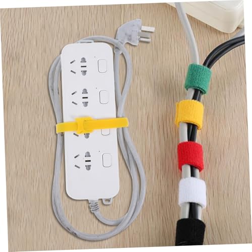 NOLITOY 100 piezas cintas reutilizables para envolver cables, correas con gancho y bucle, organizador para cables de carga, amarillo miniatura 7