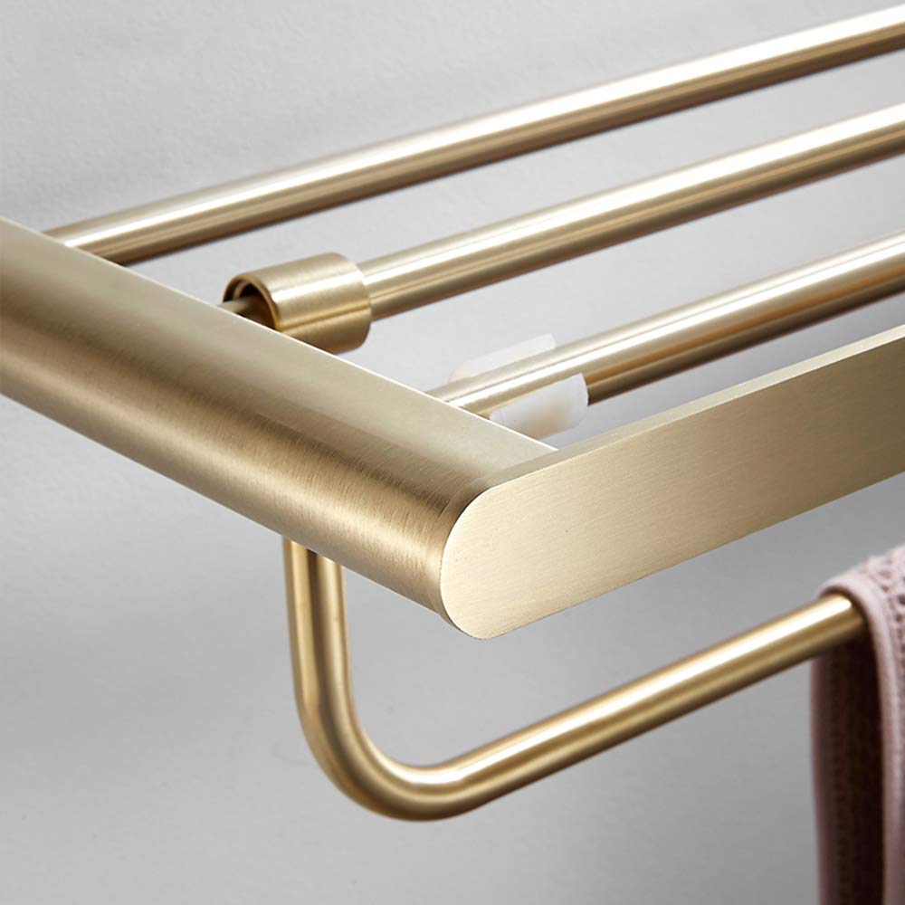 Cuarto De Baño Hardware Toalla Colgante del Estante Nórdica De Latón Cepillado De Acero Inoxidable 304 para Baño De Oro,Singletowelrack