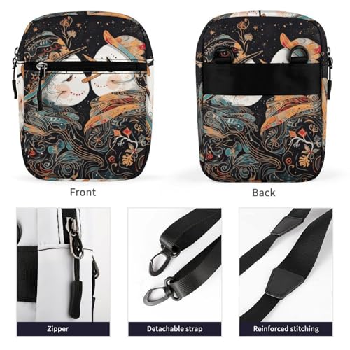 Satchel Tote Bag Messenger Bag Snowman Kissing Printed Mini Sling Bag Purse Suitable for Work Travel3