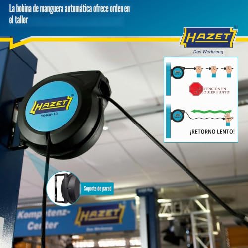 Miniatura 4 de Enrollador De Mangueras Hazet 9040n-10 I Longitud De La Manguera: 15 M, Diámetro Interior De La Manguera: 10 Mm, Presión Máx.: 20 Bar Para Aire Comprimido Y Agua
