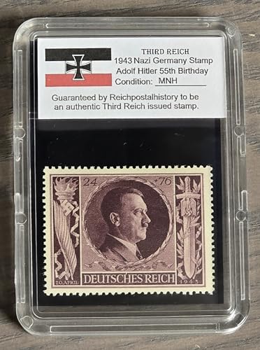 1943 Nazi Stamp 24 + 76 PFG with Protective Case - Germany Third Reich WW2 - MNH Michel 841