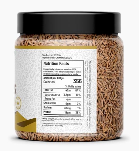 Image of ORGANICPACIFIC Premium Cumin Seeds (Jeera) 250g | 100% Natural Whole Sabut Spice for Cooking, Tadka & Daily Use | No Artificial Colours & Preservatives