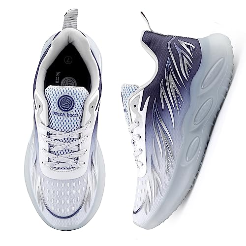 Bacca Bucci Men Lace Up Running Shoes Gray Grey - Image 7