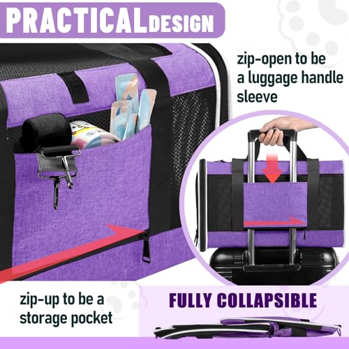 image for GAPZER Pet Carrier for Large Cat 20 lbs+ / Soft Sided Small Dog 12 Pou