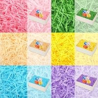 MARFOREVER Ostergras,Raffia Hamper Shreds, 100g Ostergras Füllmaterial Geschenkbox,Bunte Geschreddertes Deko Papier für Osternest Geschenkbox Osterdekoration Osterkorb Füllstoff