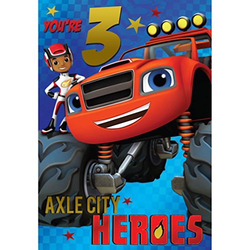 BLAZE e il mostro macchine 3rd Birthday card