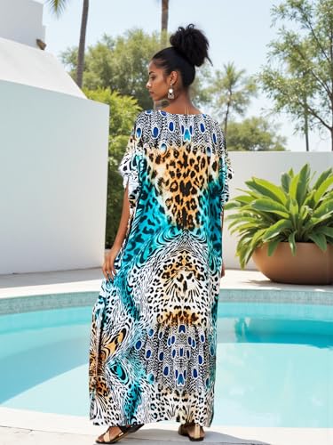 Image of Kaftan Dresses for Women Plus Size Bathing Suit Cover up Caftan Maxi Beach Dresses