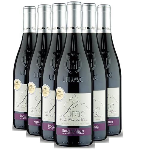 Lirac tinto 2023 - Rocca Maura Les Vignerons de Roquemaure - DOP - Valle del Ródano - Francia - Variedades de uva Grenache,Syrah,Carignan - 6x75cl