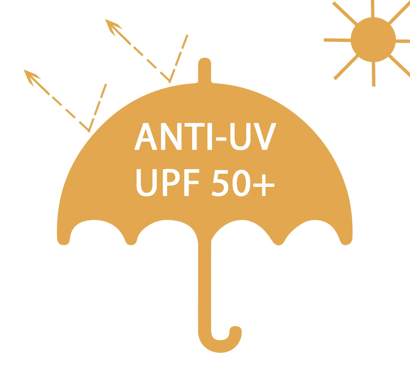 SMATI Mini składany parasol ANTI-UV - rozmiar kieszonkowy 18 cm, wiatroszczelny, ultralekki 200 g, ręczny, parasol podróżny, kolor IVORY.