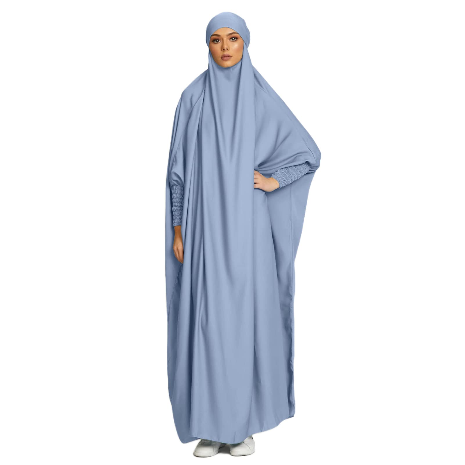 IEFIEL Femme Musulmane Robe Maxi de Prière Islamique Abaya Arabe Dubai