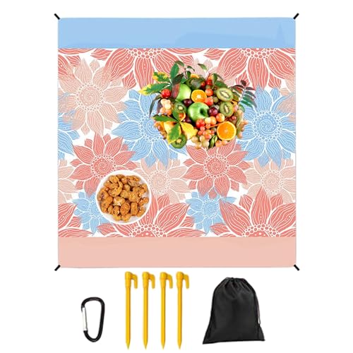 Meyjlgh Tapete de playa, manta impermeable para picnic al aire libre, alfombra de camping de gran tamaño para deportes, yoga, festival, parque, actividades en el patio trasero, playa