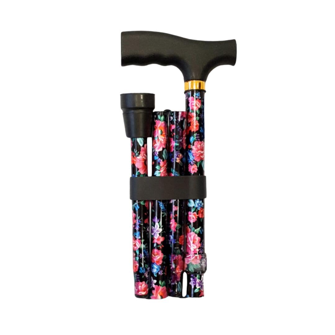 Bastón para Mayores y Adultos Basic, Plegable y Portátil, Altura Ajustable 83-93 cm, Puño Resistente contra Golpes, Bastón para Caminar y Pasear, 320 g