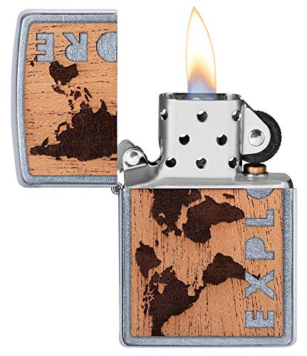 Encendedor Zippo Woodchuck USA diseño Tierra miniatura 3