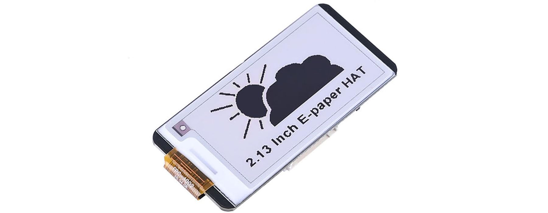 2.13 inch E-Paper Display Module 122 x 250 Pixels Two-Colour e-Ink Paper Screen Module for Raspberry Pi Zero/Zero W/Zero WH/2B/3B/3B+/4B, 560ms Partial and 950ms Full Refresh SPI Interface