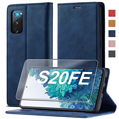 Coque pour Samsung Galaxy S20 FE Portefeuille Etui 2021, Antichoc TPU Housse Coque Samsung S20 FE 5G Cuir PU Portefeuille Etui [Fentes pour Cartes] [Fermoir Magnétique] Flip Compatible Coque S20 FE 5G