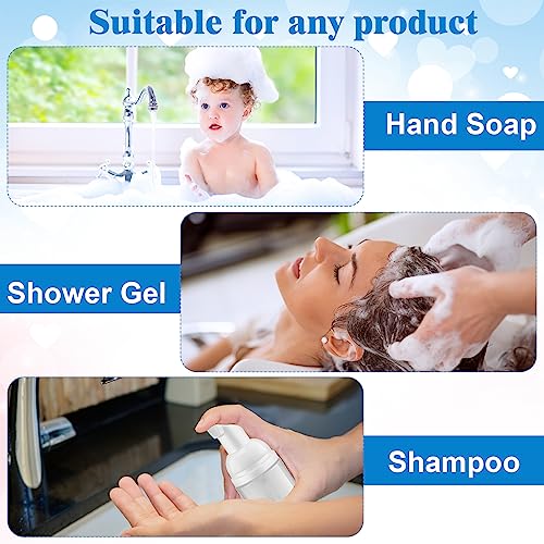 Dandat 120 Pcs Empty Foam Pump Bottles Bulk 2oz/60ml Mini Plastic Refillable Soap Dispenser Bottles for Shampoo Lotion Lash Cleanser Foaming Travel Cleaning Cosmetic4