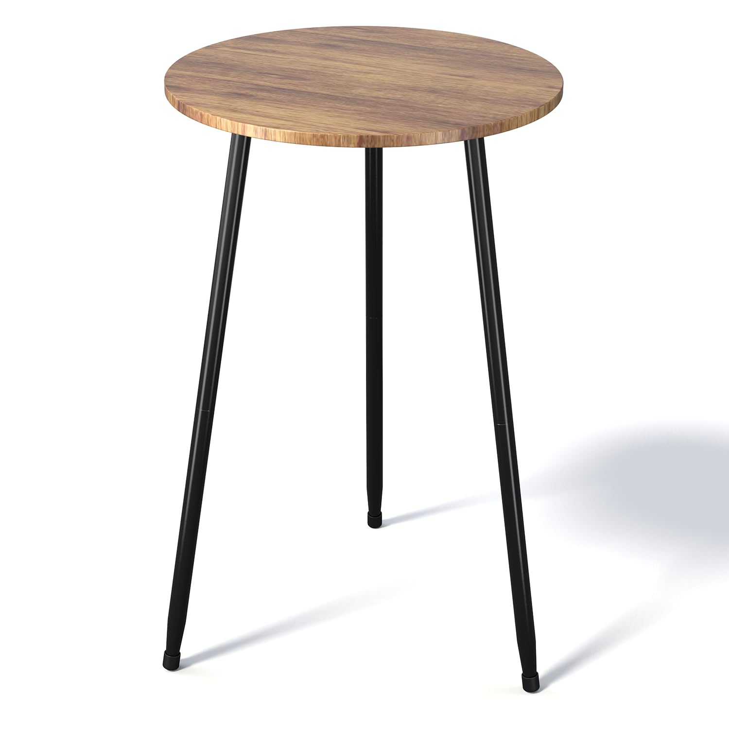 Wood Side table,Round Side Table,Night stand,Round End Table,Black Brown,End Table,Nightstand, Mini Metal Bedside Table,Living Room, Bedroom, Bed Side, Sofa Side, Small Spaces,Indoor&outdoor