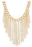 JOTW 2 Pieces of Goldtone Adjustable Heel Chain with Multiple Iced Out Tassels and Links