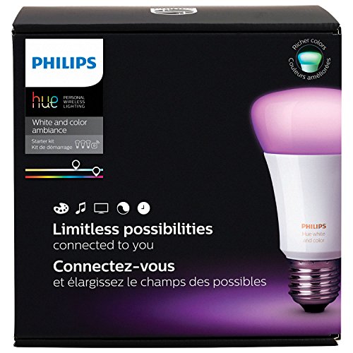 Philips Hue A19 Starter Kit Colour (Gen 3) (Compatible with Amazon Alexa, Apple Home Kit and Google Assistant)