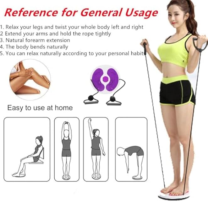 Ab Twist Waist Disc Board,Adjustable Waist Trainer Twisting Disc with Handles,Waist Slimming Balance Rotating Disc with Massage Foot Sole for Slimming Waist Arms Hips and Thighs