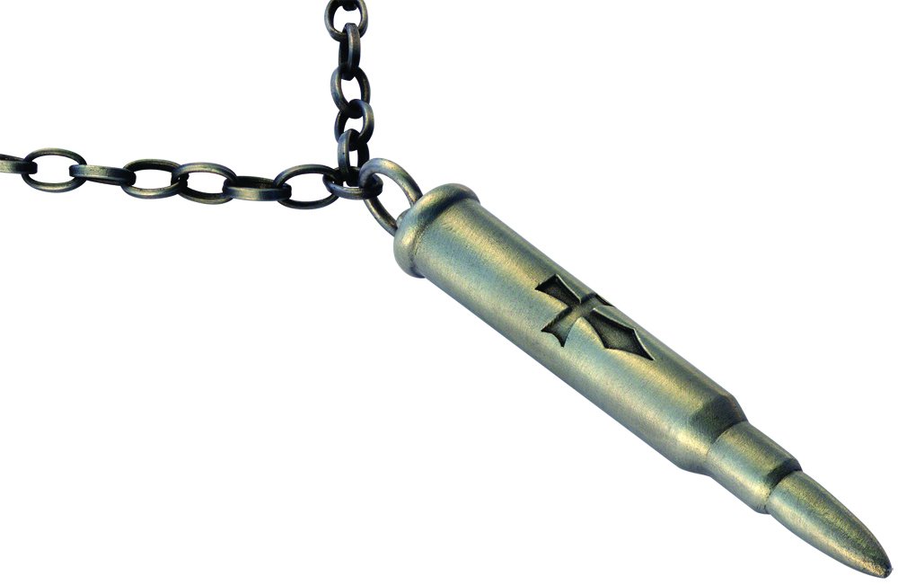Bico RawScrappers Law Pendant & Steel Chain Necklace (RF1P19A) - if the enemy is in range then so are you