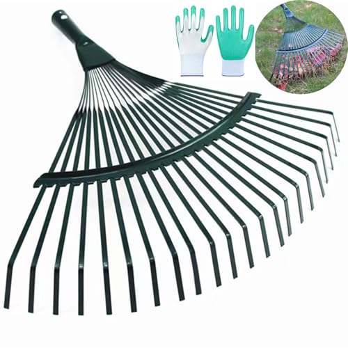 Leaf Rakes for Lawns, Garden Rake Head Replacements 22 Teeth Steel Fan Rake for Leaves, Leaf Rakes for Lawns, Yard Rake,Hand Rake Garden Tool,Rakes for Gardening