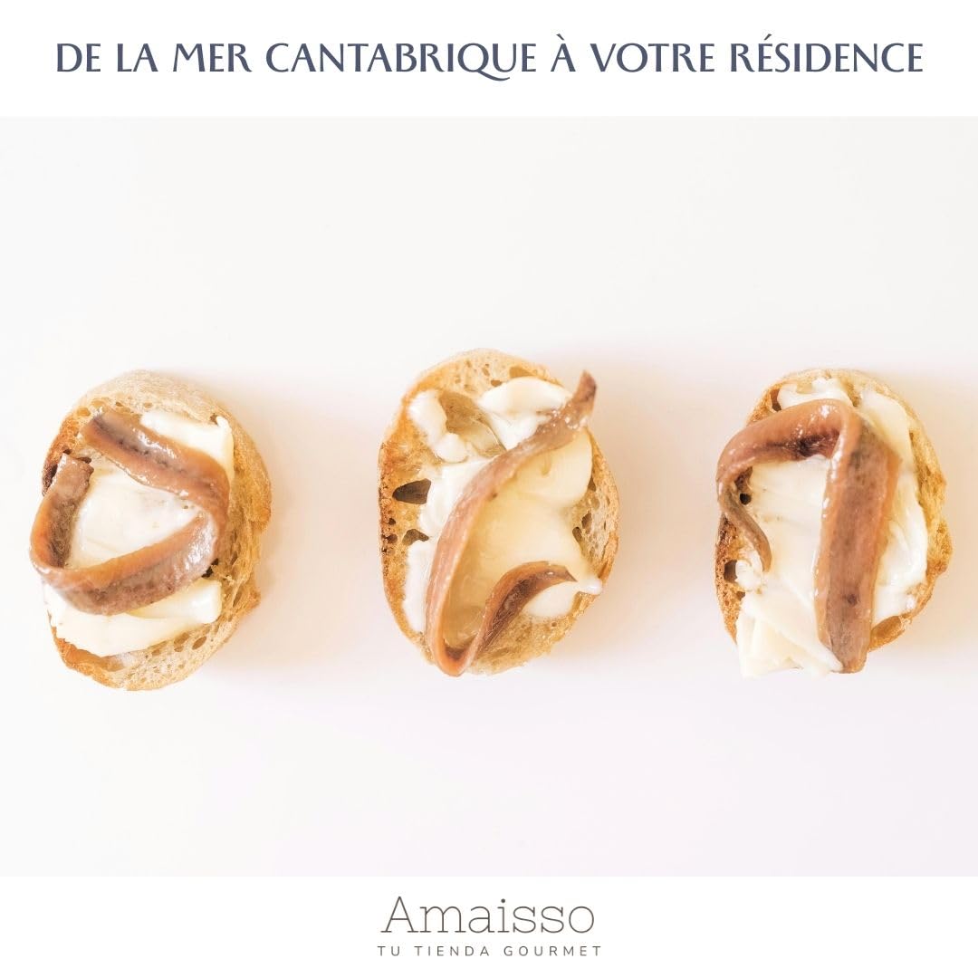 Anchois de Cantabrie Cantabrico Gourmet | Pack de 4 bocaux en verre (400 g) (64/80 filets) | Élaboration artisanale avec des anchois de Santoña