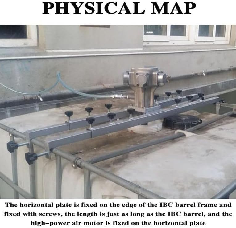 エア撹拌機、空気圧式1トンタンクミキサーマシン、折りたたみ式プロペラ、サポートハンガー付き、塗料コーティング材用粘性液体インク溶解撹