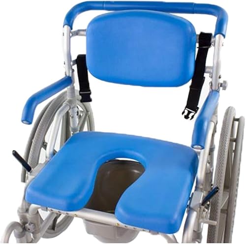 Miniatura 2 de Platinum Health Silla de ducha bariátrica/comodidad/transporte, capacidad de 600 libras, acolchado, reposabrazos retráctil y reposapiés. Ruedas