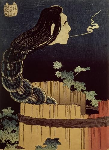 Tableau fantôme japonais Hokusai pour briser la monotonie d'un mur blanc