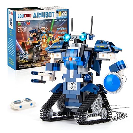 GP TOYS STEM Robot Building Kits for Kids- Remote Control Engineering Science Educational Learning Science Building Toys for Boys and Girls