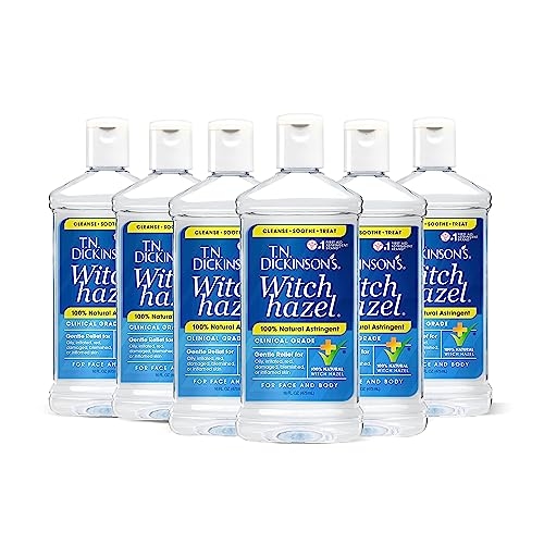 T.N. Dickinson's Witch Hazel Astringent for Face and Body, 100% Natural, 6 Count T.N. Dickinson's Witch Hazel Astringent for Face and Body, 100% Natural, 6 Count