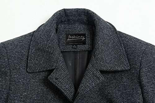 Image of Men's Classical Bussiness Style Single Breasted Plaid Wool Coat #00220237