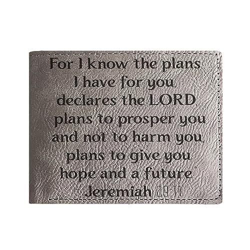 Jeremiah 29:11 Engraved Wallet Special for Mom, Aunt, Sister | Christian Celebrations, Birthdays, Faith Memento - Main Image