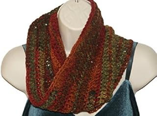 Mens Crochet Autumn Fashion Cowl, Man Winter Infinity Scarf, Unisex Neckwarmer - Buy now