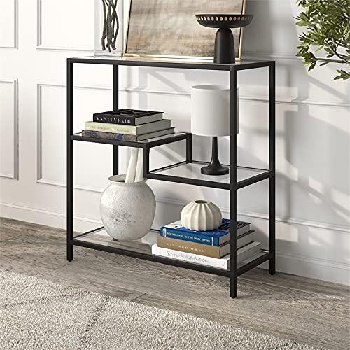 Henn&Hart 36" Tall Rectangular Bookcase In Blackened Bronze, For Home Office, Living Room #TOP1
