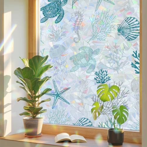 Película para ventana privacidad verde teal 18x79 pulg miniatura 1