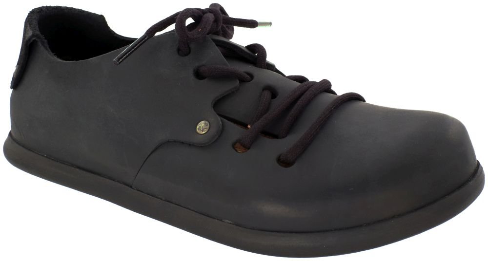 Montana Black Leather Adults Lace up Shoes