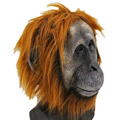 Realistic Latex Gorilla Mask Animal Chimp Mask Halloween Costume Adult Fancy Dress Carnival Party