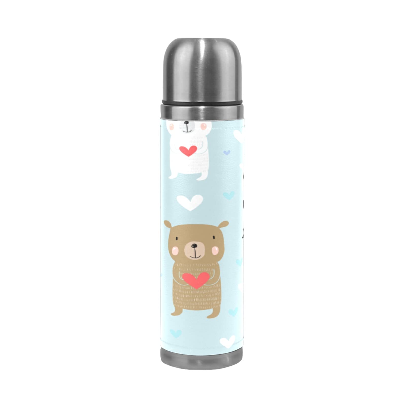 Vakuumisolierte Edelstahlflasche Mit Panda-Motiv – 530 Ml, Auslaufsicher, Doppelwandig, Mit Tragegriff, Für Sport & Reisen