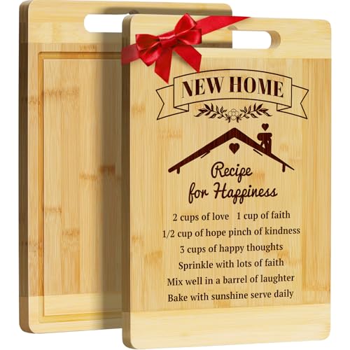 Kikcoin House Warming Gifts New Home - Bamboo Cutting Boards for Kitchen, Housewarming...