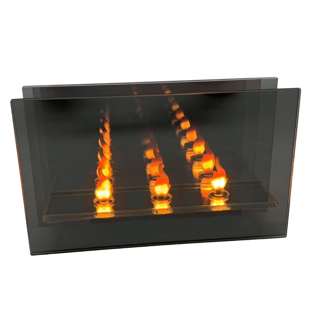 Cello Gleneagles Smoke Trio Infinity Flame LED USB Lamp, Modern LED Desk Lamp, Night Light - Image 4