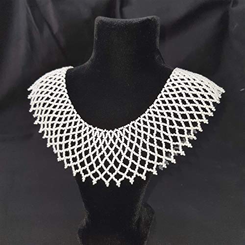 White Lace Collar like Ruth Bader Ginsburg wears, lace victorian necklace white choker, Dissent collar as RBG wears Jabot lace collar, Wedding beaded classic seedbead necklace beaded